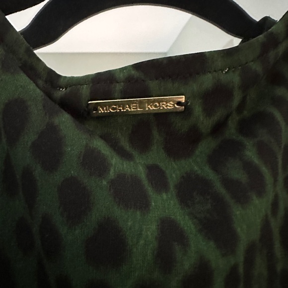 Green and black Michael Kors surplice/faux-wrap dress, Size XS, NWT! - Picture 3 of 8